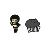Bruh Hippo & Turskit the Goth Girl Pins