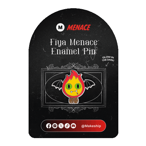 Menace Fiya Enamel Pin