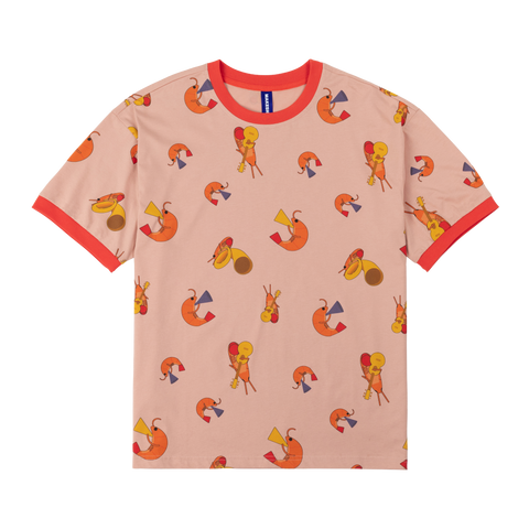 justan oval Shrimpster T-shirt T-Shirt by Makeship.