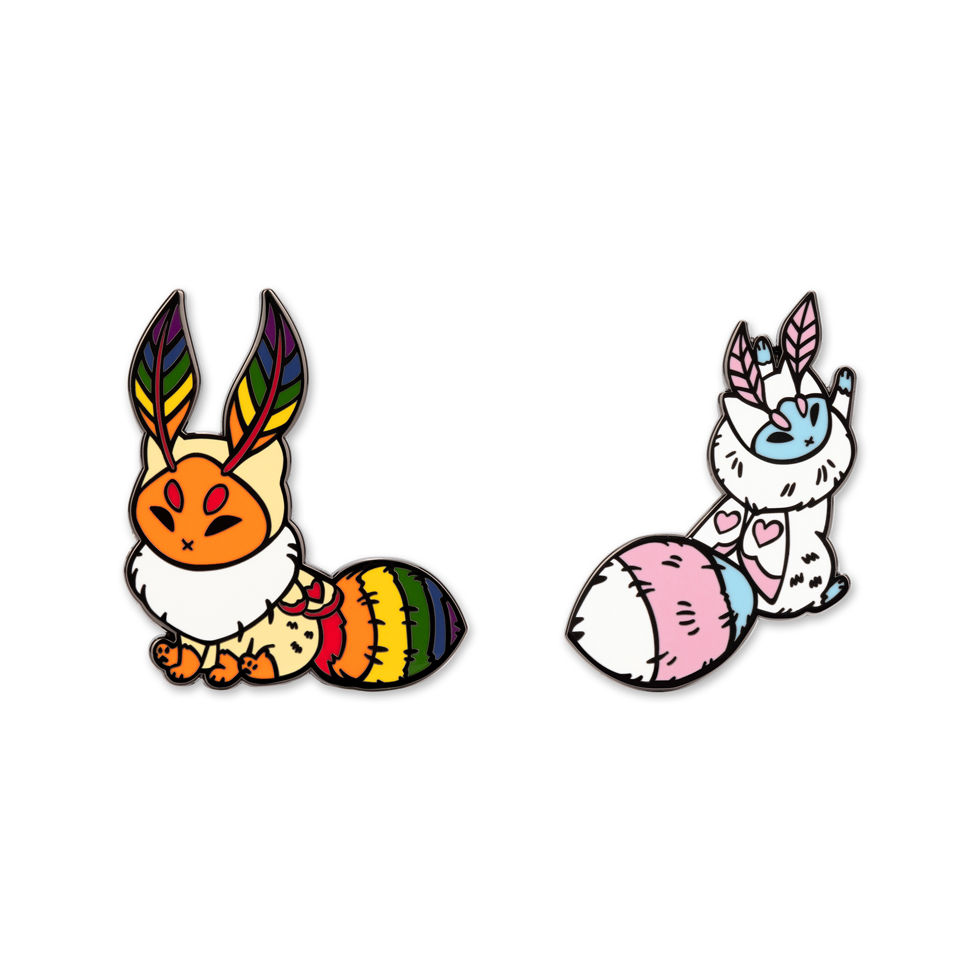 Pride Moth Kittens Enamel Pin Collection