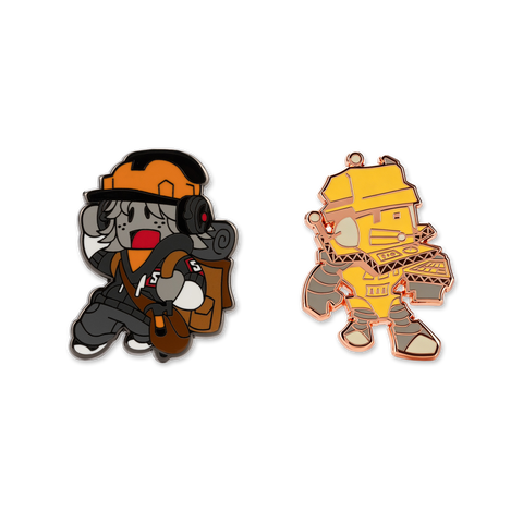 something evil will happen Builderfan & H3LP3R Pins  by Makeship.