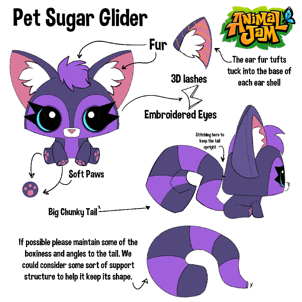 Pet Sugar Glider Plushie