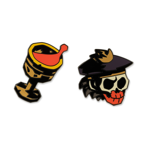 Red Hook Studios Bone Courtier and Tempting Goblet Pins  by Makeship.